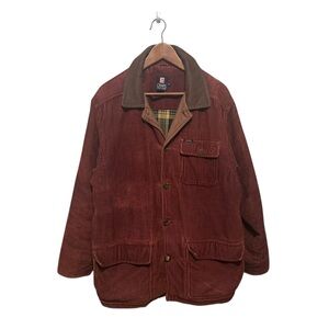 🐎 Vintage Chaps Ralph Lauren Corduroy Flannel Lined Chore Jacket size M